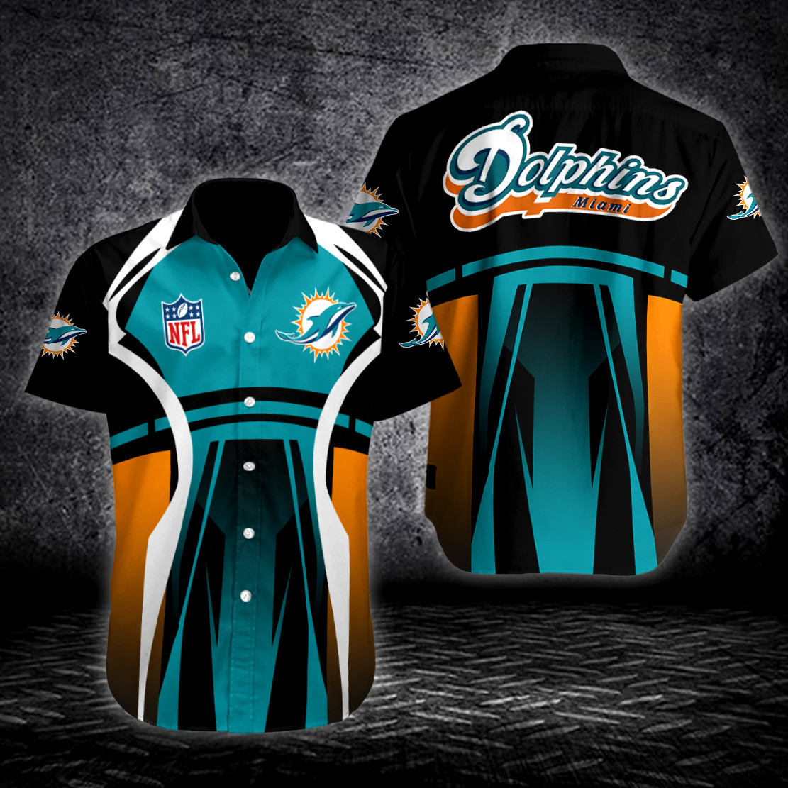 Miami Dolphins Button Shirts Bg473