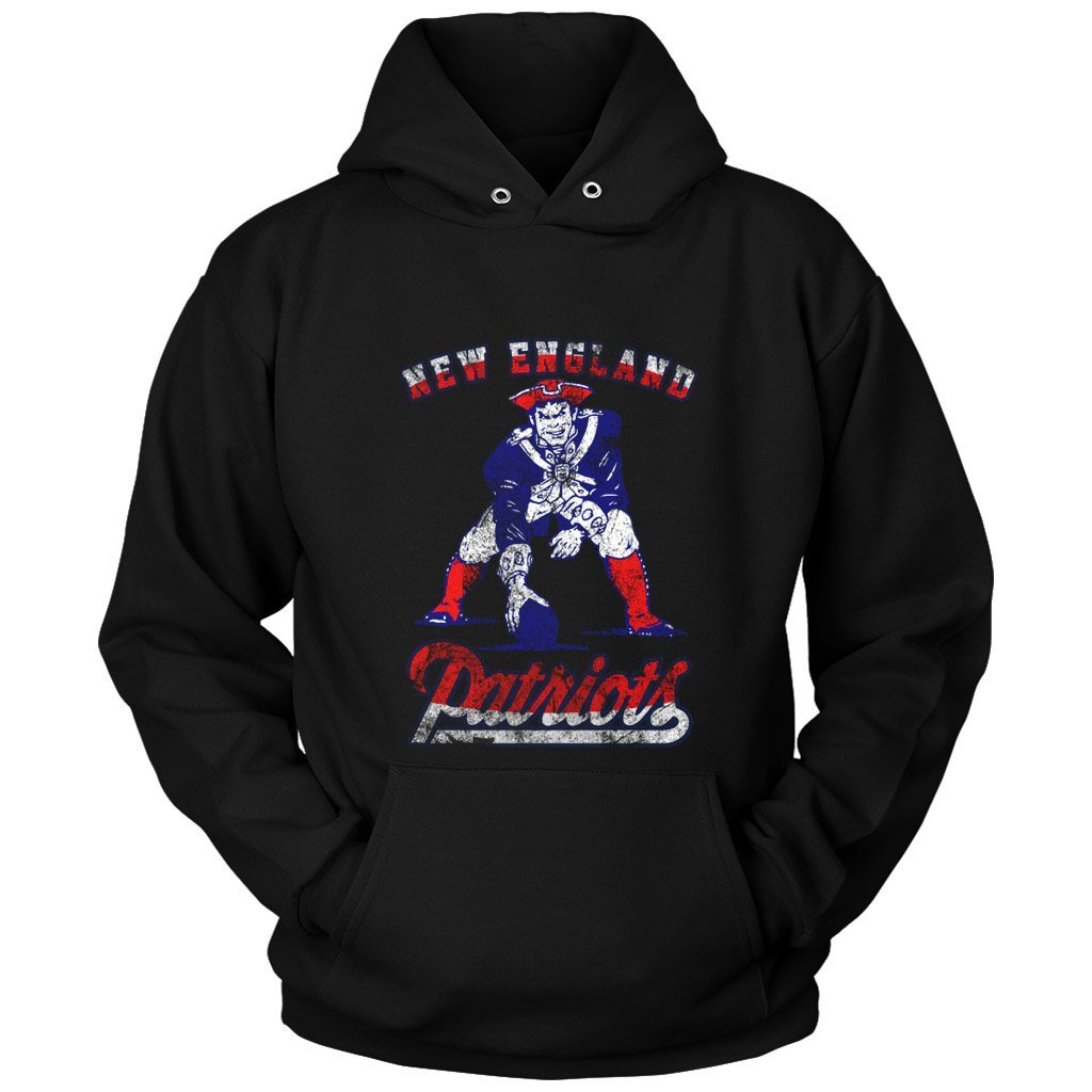 Ne New England Patriots Retro Grunge Unisex Hoodie