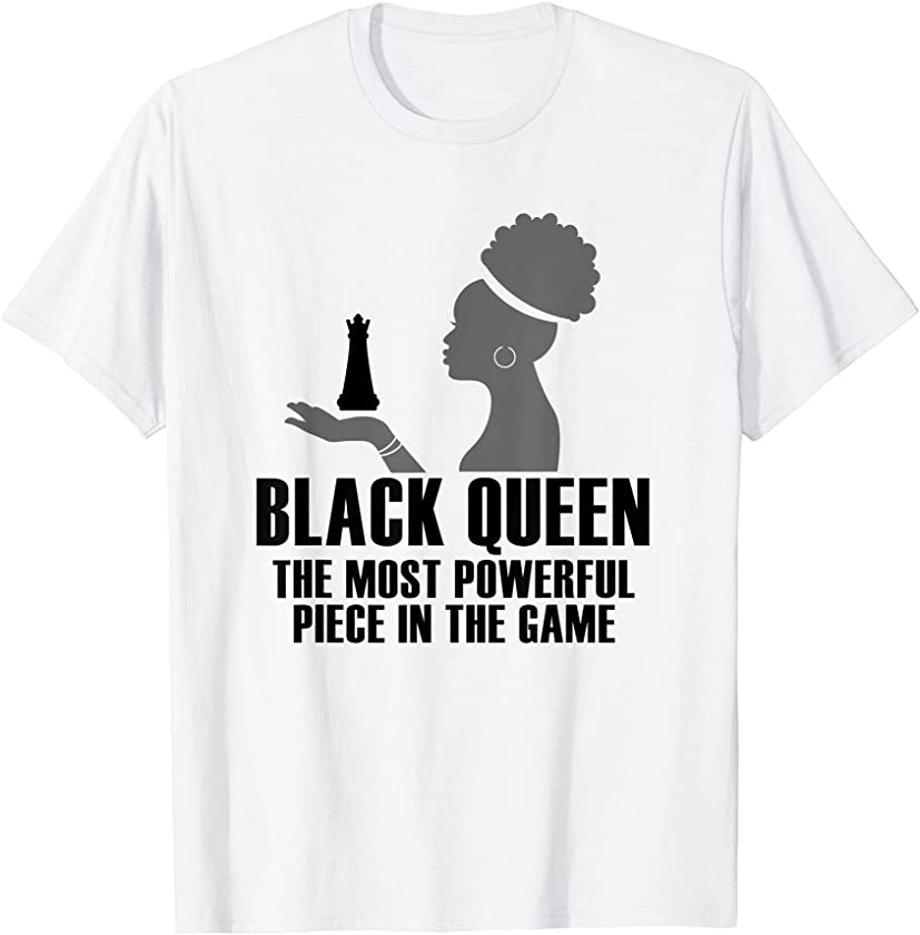 Black Queen Melanin Black Women Pride Natural Afro T-Shirt