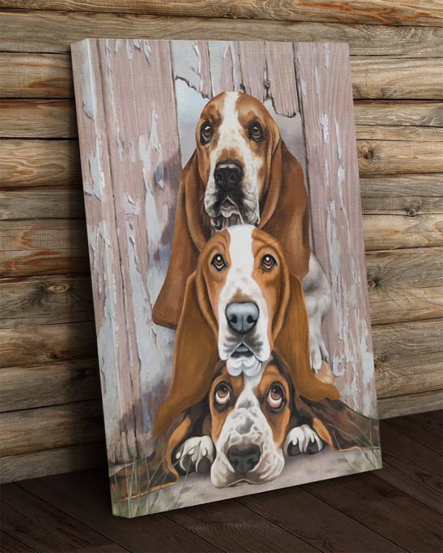 Basset Hound Wall Canvas Gift for Friend Birthday Gift Warm Home Decor Wall Art Visual Art