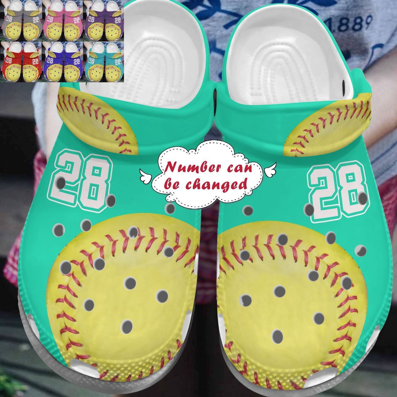 Softball Personalized Clog, Custom Name, Text, Color, Number Fashion Style For Women, Men, Kid, Print 3D Softball Is All Vq