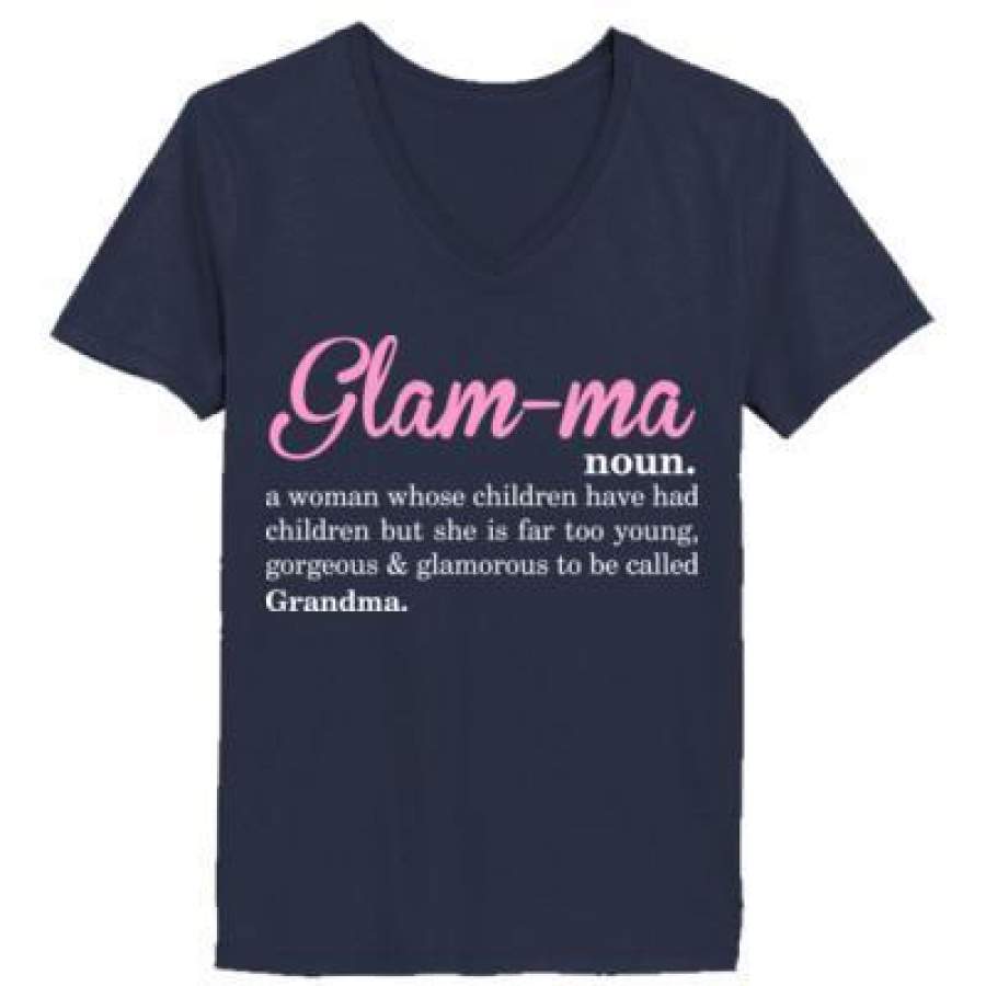 AGR Glamma Called Grandma – Ladies’ V-Neck T-Shirt