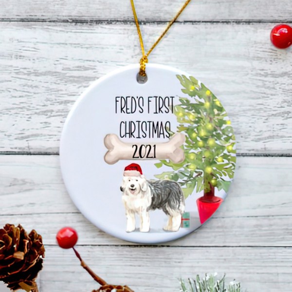 Personalized Boston Terrier Puppy’S First Christmas Ornament, Boston Terrier Ornament