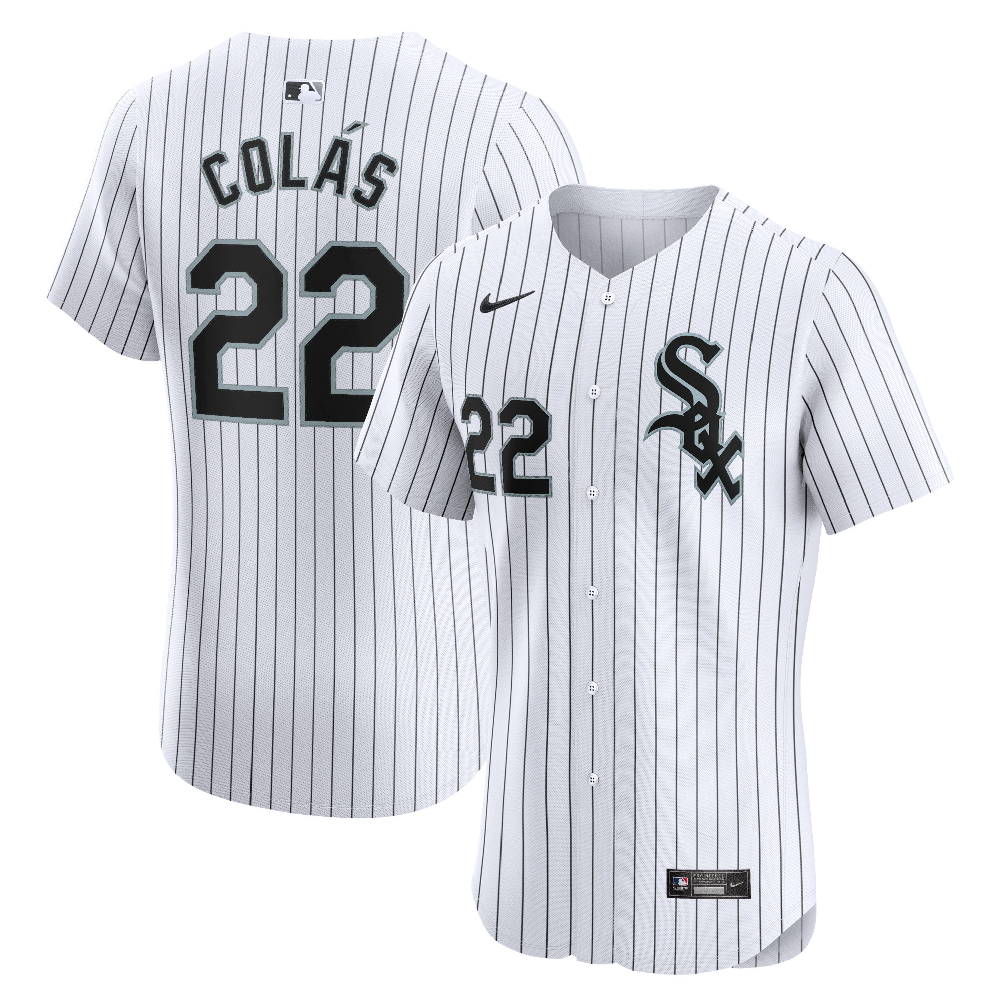 Oscar Colas Chicago White Sox Home Elite Player Jersey – White