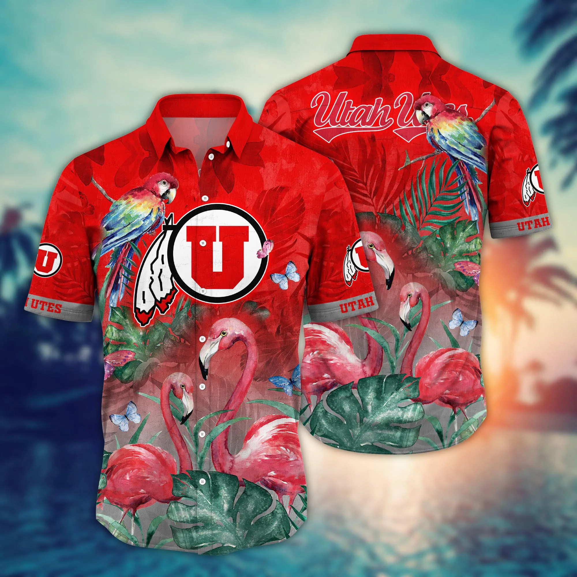 Utah Utes NCCA Hawaiian Shirt Travel Aloha Shirt