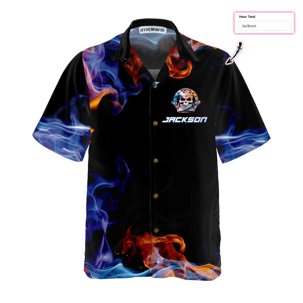 There Is No Crying In Bowling Just Lots Of Swearing Custom Hawaiian Shirt, Unique Flame Bowling Shirt