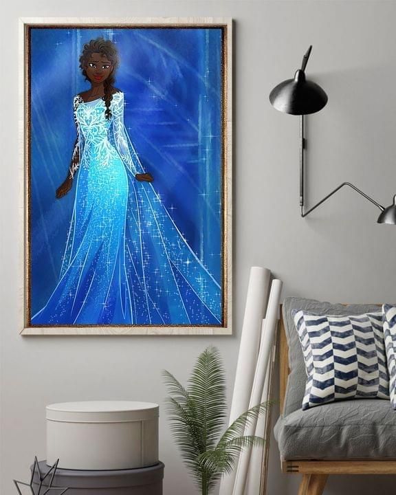 Black queen elsa frozen for fans poster canvas