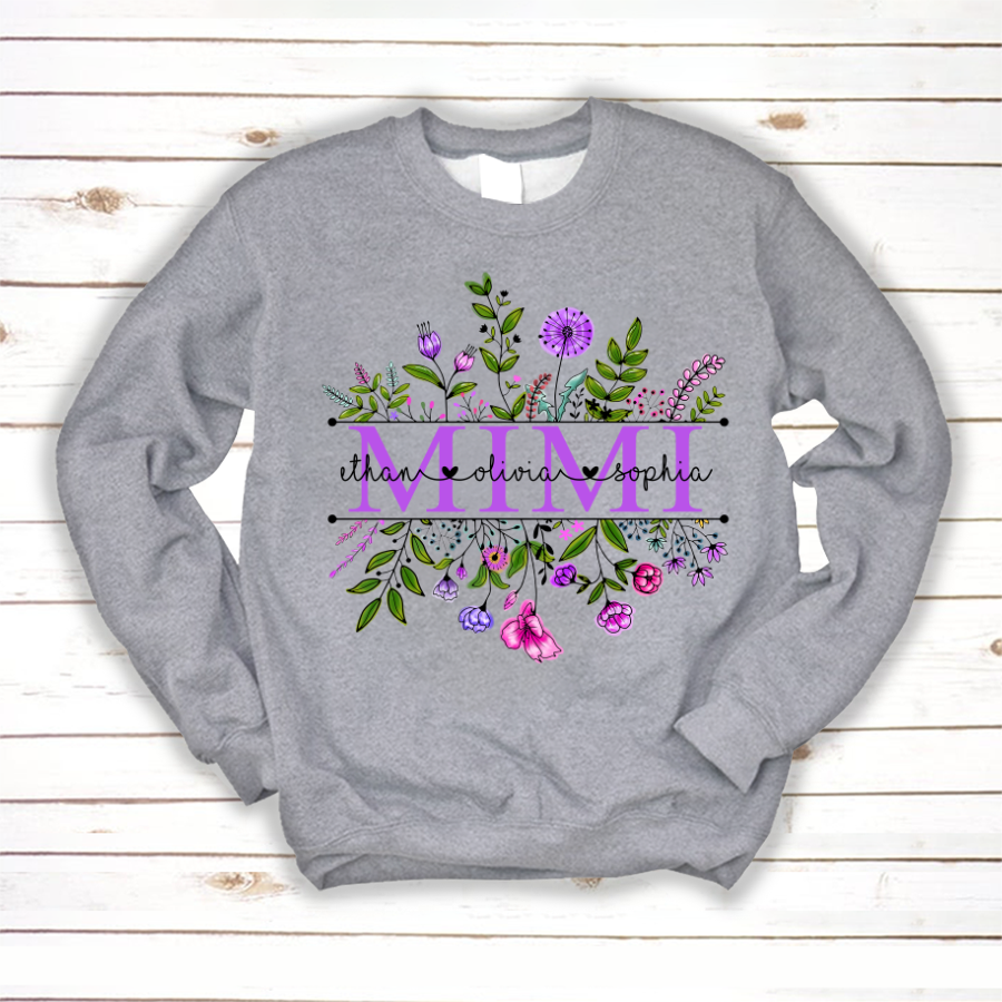 Wildflowers Violet Mimi And Grandkids Sweatshirt