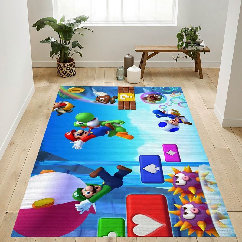 Super Mario 49 Area Rug Living Room And Bed Room Rug Gift Us Decor