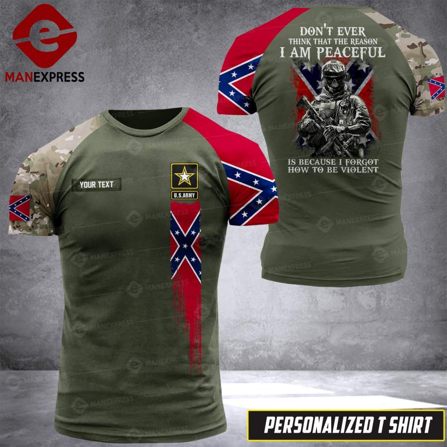 Personalized Warrior Confederate - US Army Tshirt KOII - Jasaust Store