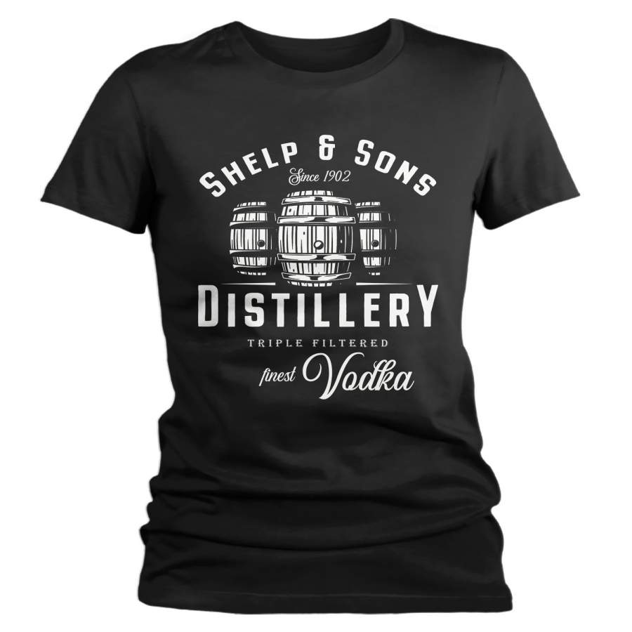 Women’s Personalized Distillery T-Shirt Custom Vodka Shirt Brewery TShirt Customized Tee Wine Shirts Brewing Shirt
