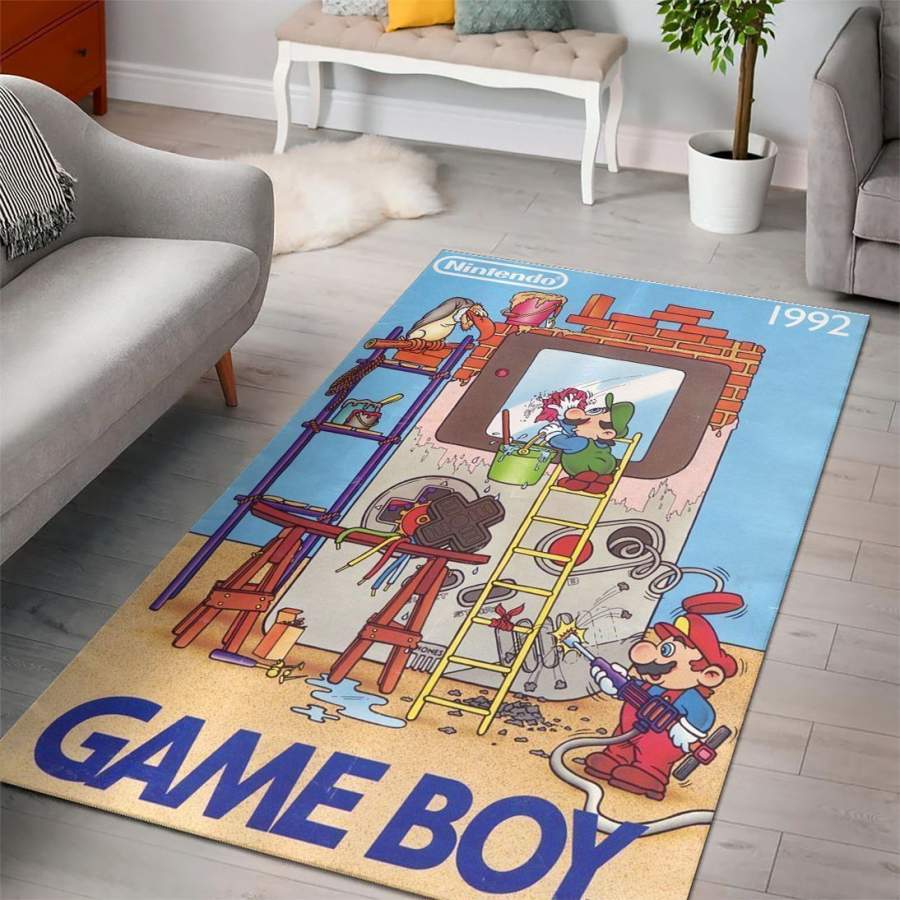 Game Boy Nintendo Switch Gaming Collection Area Rugs Living Room Carpet Floor Decor The US Decor