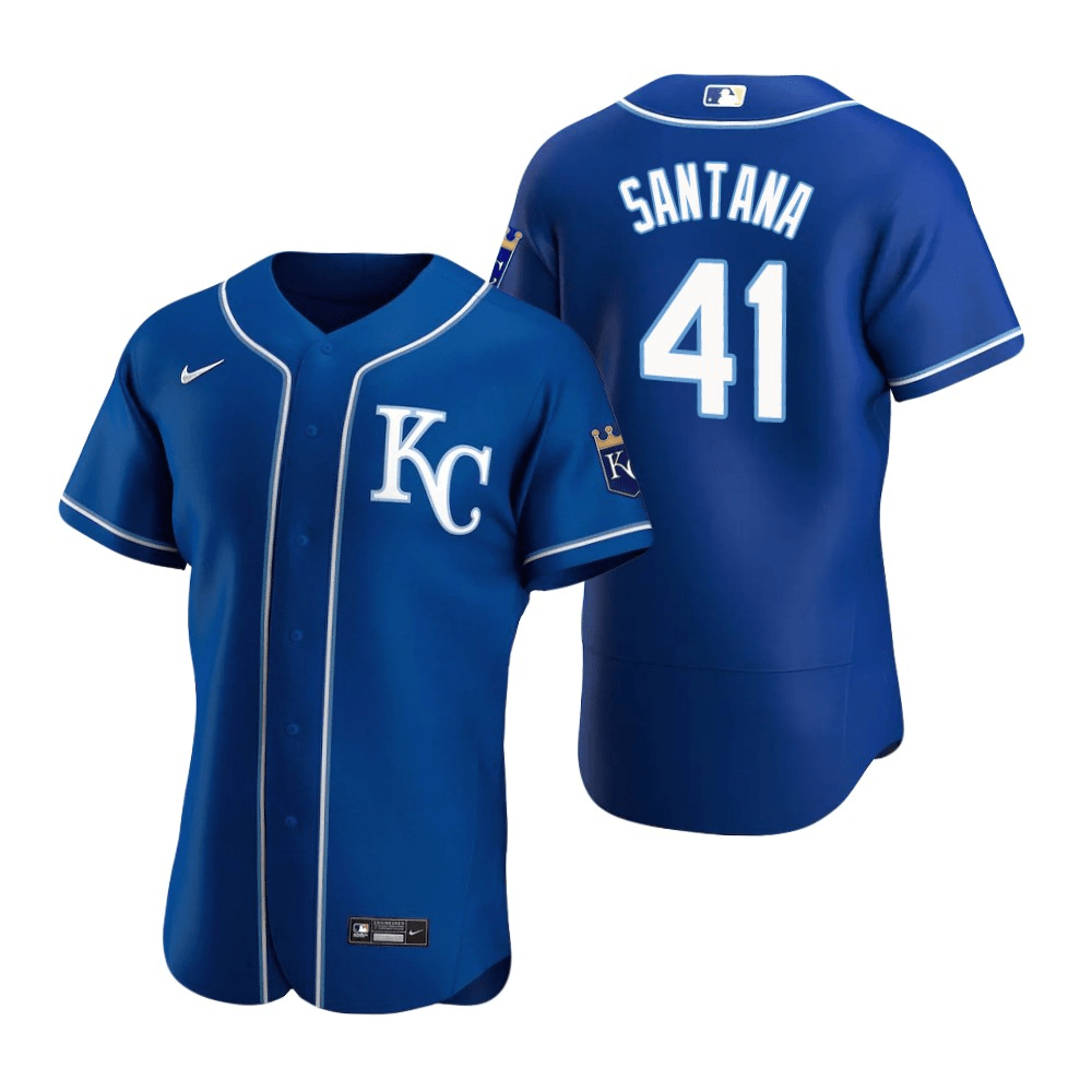 Carlos Santana Kansas City Royals Alternate Royal Baseball Player Jersey