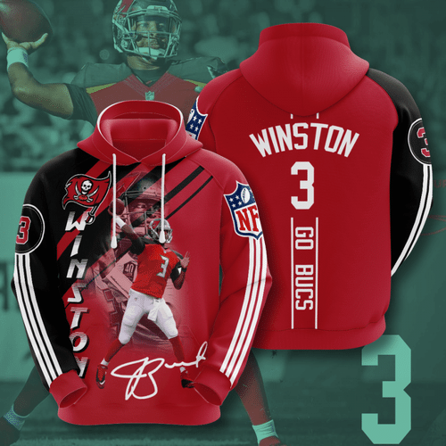 Tampa Bay Buccaneers Jameis Winston 66 Unisex 3D Hoodie Gift For Fans