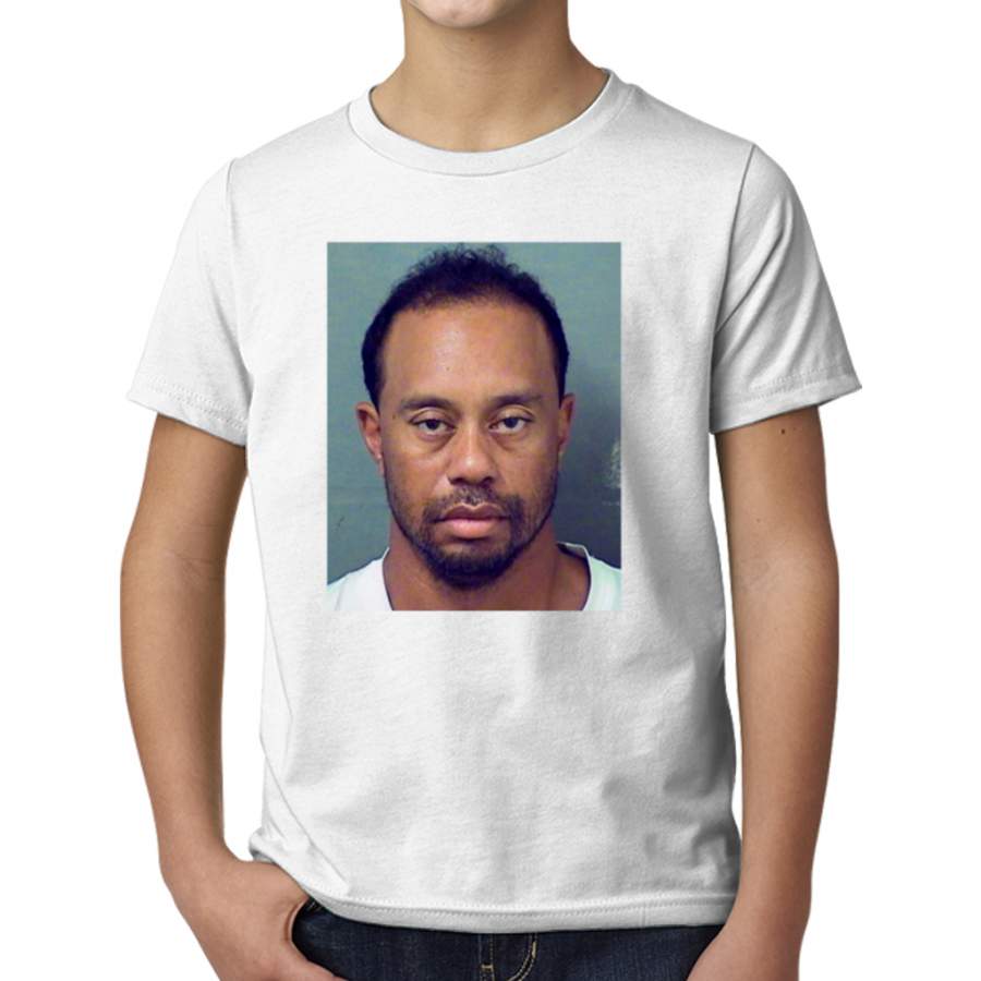 Tiger Woods Mugshot T-shirt Young T-Shirts