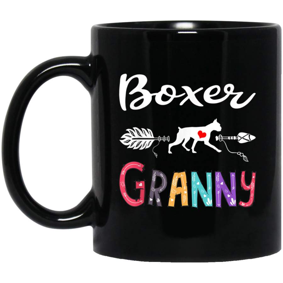 Cute Vintage Boxer Granny Outfit Dog Mom Grandma Gifts Women Mug