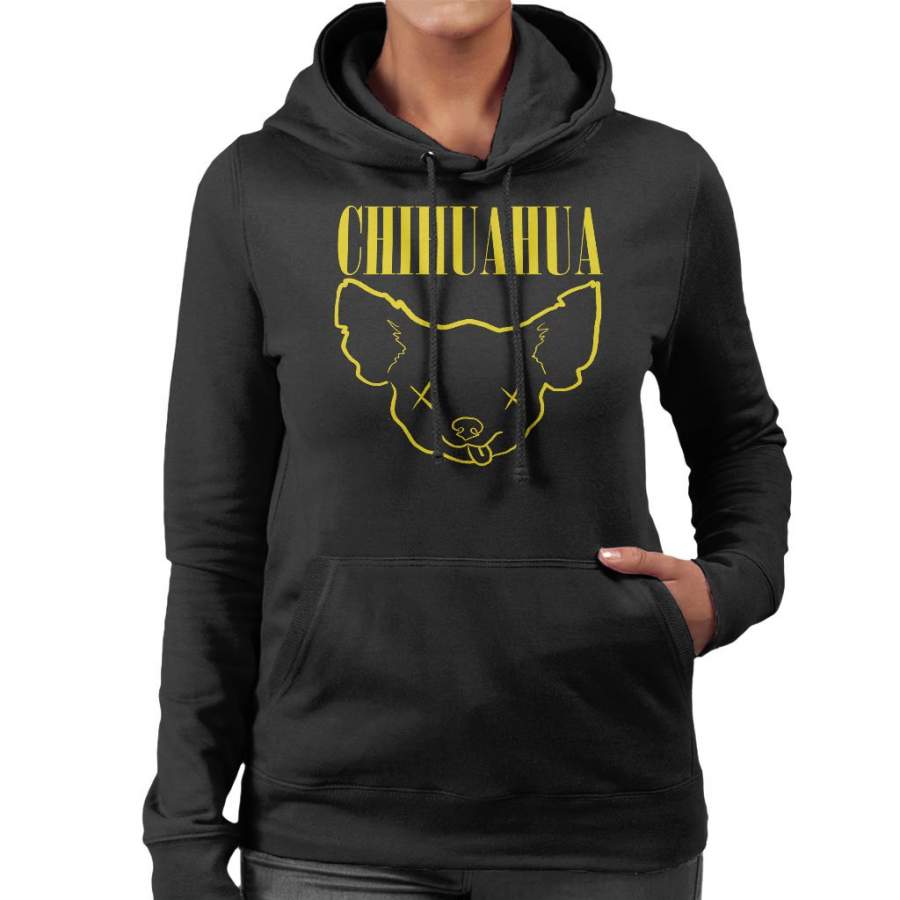 Chihuahua Nirvana Logo Women’s Hooded Sweatshirt