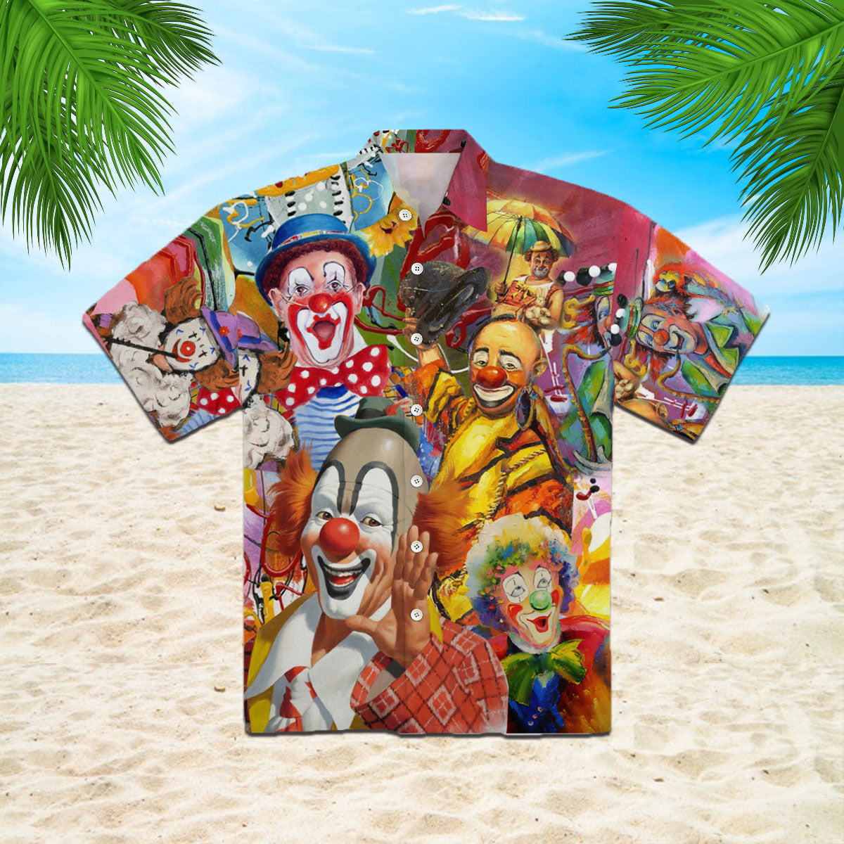 Oragontee Clowns Smile Now Cry Later Halloween Hawaiian Shirt | For Men & Women | Adult | Hw4836