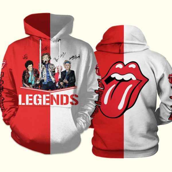 The Rolling Stones Legends Signatures Men and Women 3D Hoodie