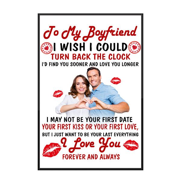 Custom Personalized photo Valentine’s day wall prints poster gift ideas for room him boyfriend husband her girlfriend wife couple – Turn Back The Clock TY2112 – Sharkscustom