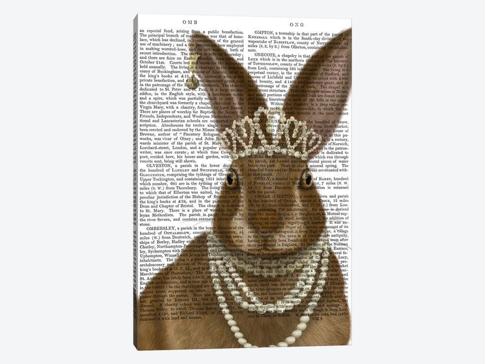 Rabbit and Pearls, Portrait II Canvas Poster 8″x12″ 12×18″ 18″x26″ 24″x36″ 30″x45″