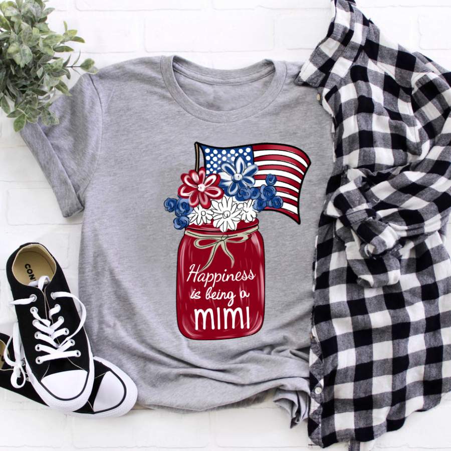 Personalized Happiness Is Being A Mimi- Flag Shirt