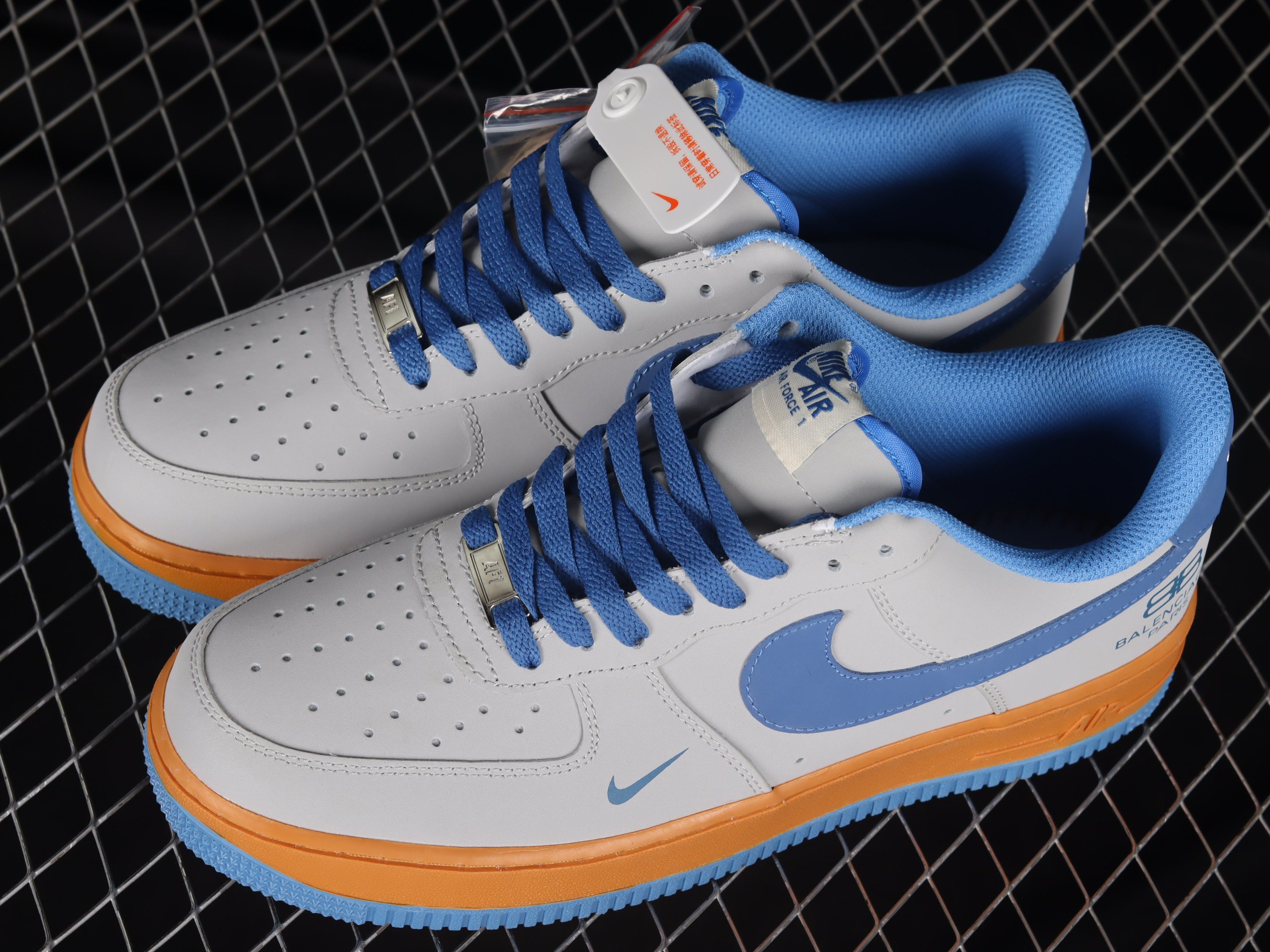 Nike Air Force 1’07 Low Shoes Sneakers – White Blue SNK218654315