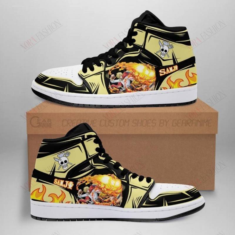 Sanji Shoes Boots Straw Hat Pirates One Piece Sneakers Anime Fan Gift MN06