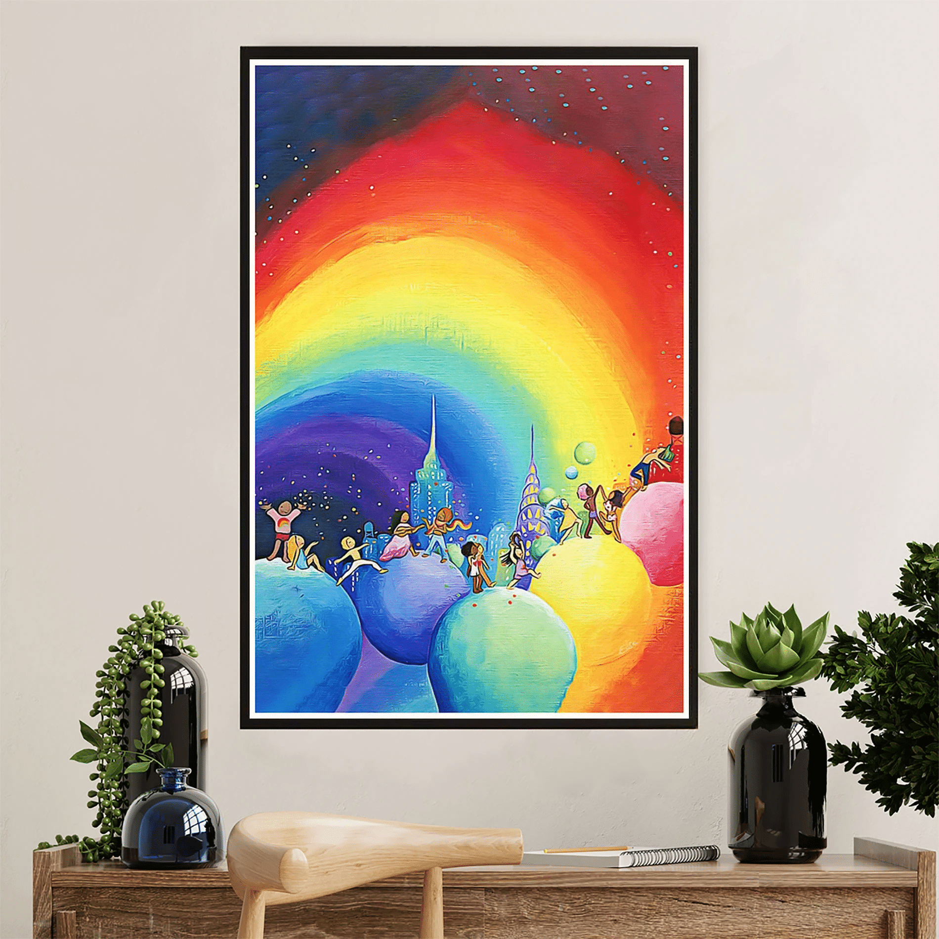 United World With Cultures Poster Canvas – Gift For Black Girl Evg84549