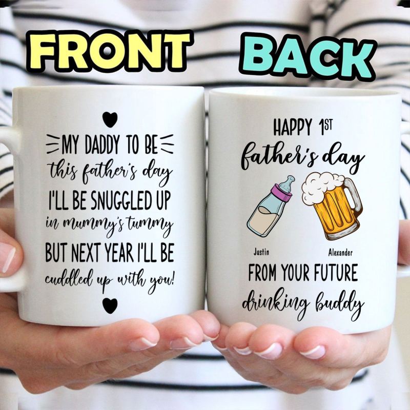 Personalized Happy 1St Father’S Day From Your Future Drinking Buddy Mug