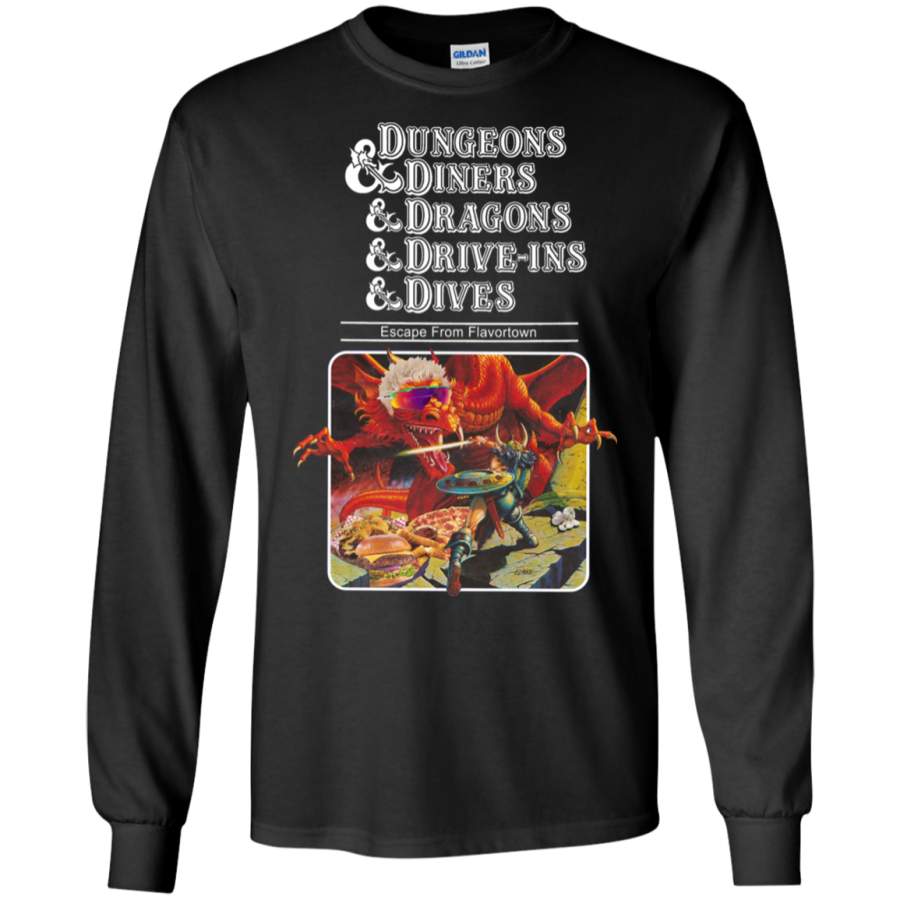 AGR Dungeons & Diners & Dragons & Drive-Ins & Dives Slightly Larger Image Long Sleeve T-Shirt