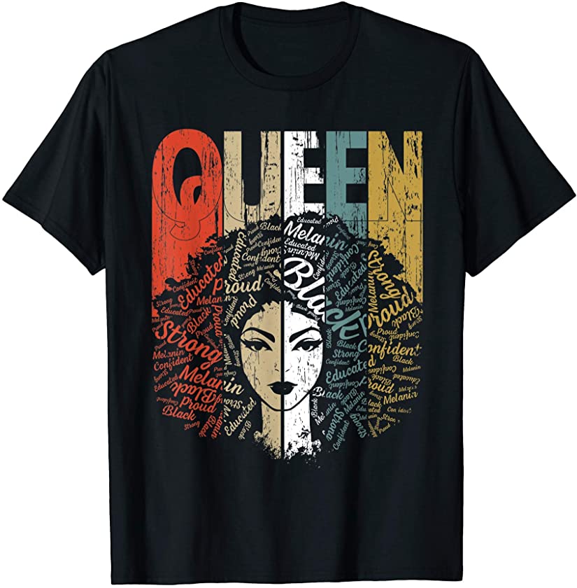 African American Educated Strong Black Queen Women Gift T-Shirt