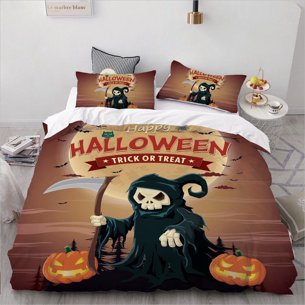 Halloween Bedding King/Queen,3D Cartoon Bedding Set For Kids/Baby/Children Duvet Cover Set,/Blanket Cover Set Cute Vampire