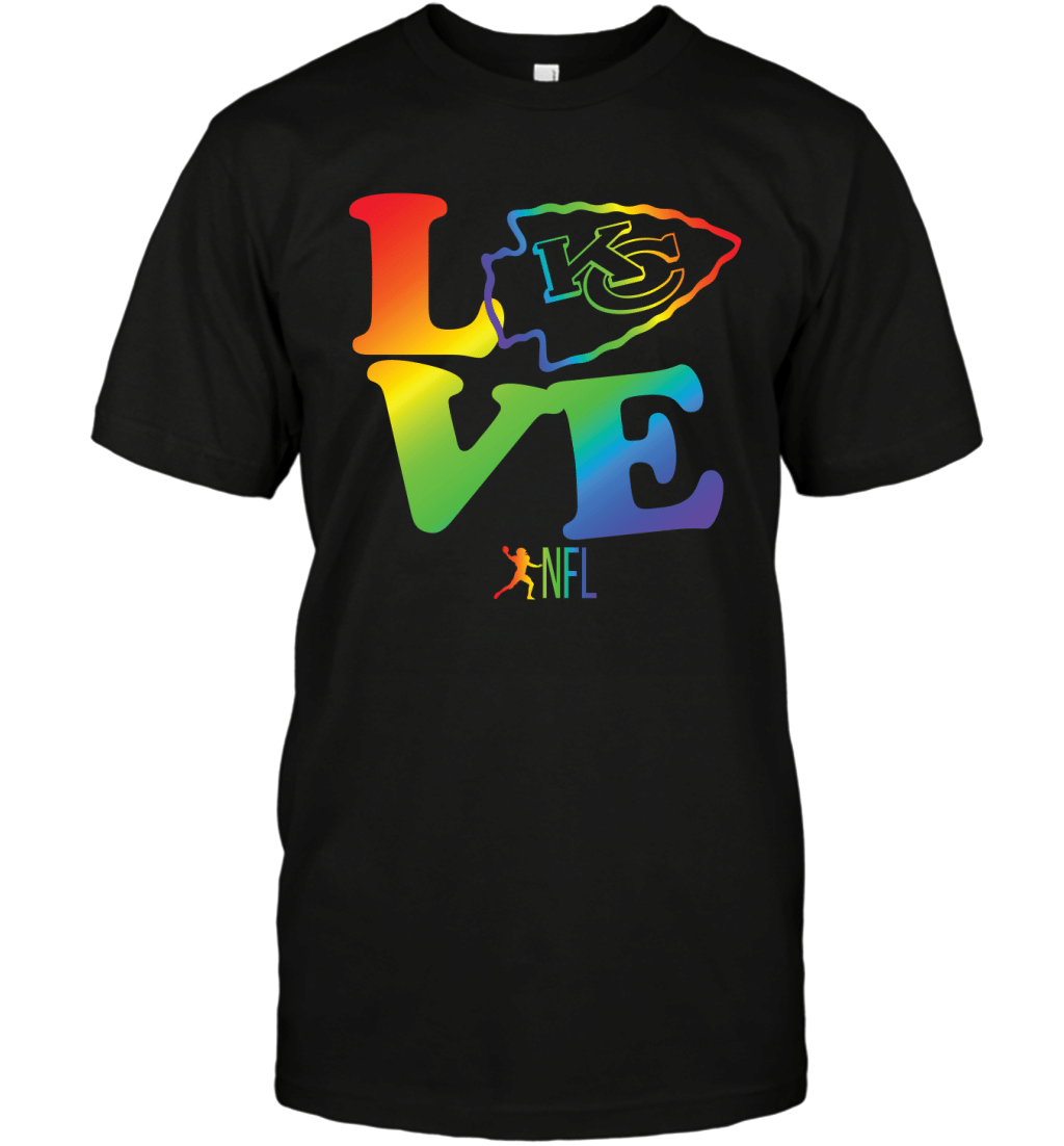 Love Kansas City Chiefs LGBT Supports Happy Pride Month Football Fans Shirt T-Shirt