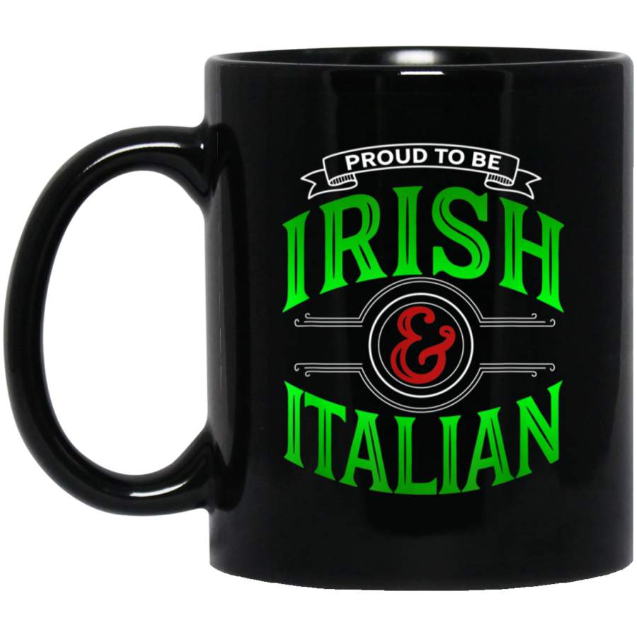 Irish Italian Pride St Patricks Day Mug Vintage Style