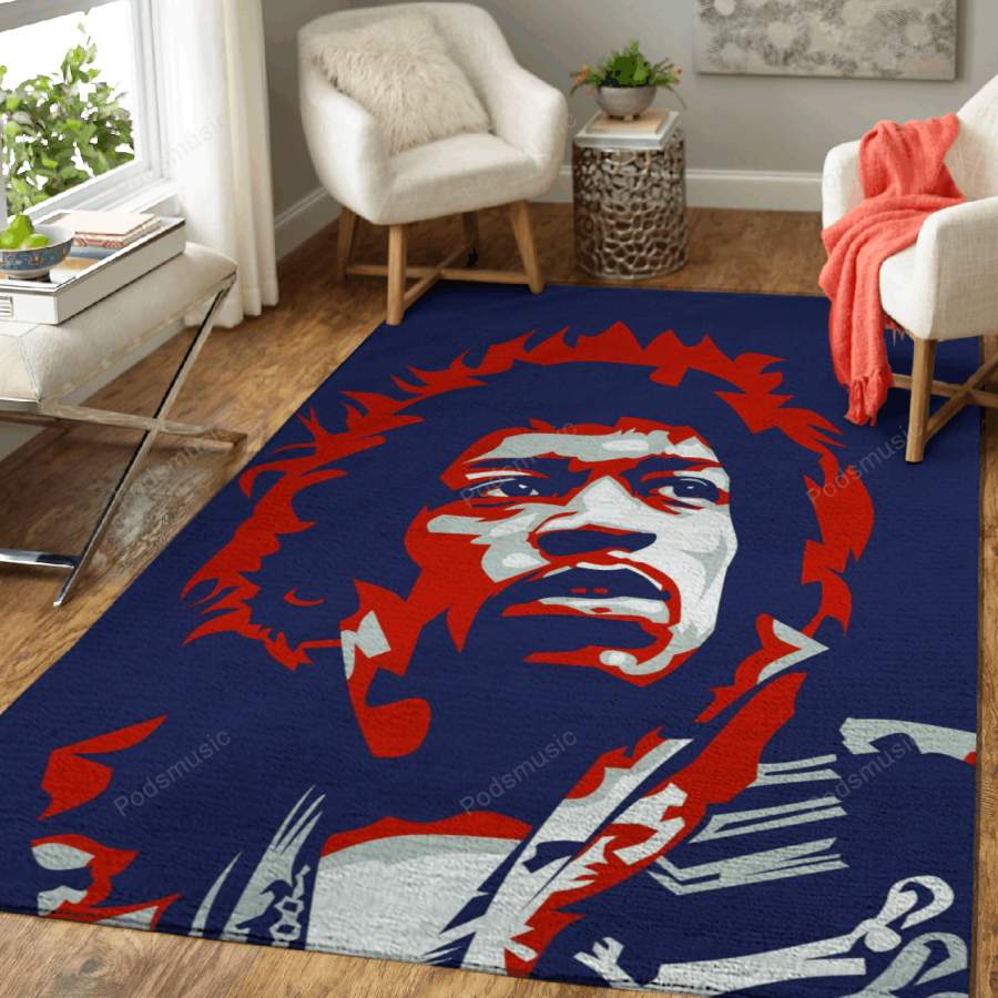 Jimi Hendrix popart – Music Art For Fans Area Rug Living Room Carpet Floor …