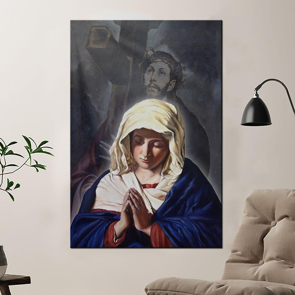 Virgin Mary Praying In Jesus Poster Canvas Home Décor Gift For Women Girl Friend – Gigo Smart