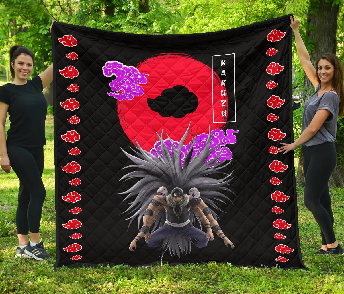 Naruto Anime Kakuzu Power Akatsuki Cloud Symbol Premium Quilt Blanket