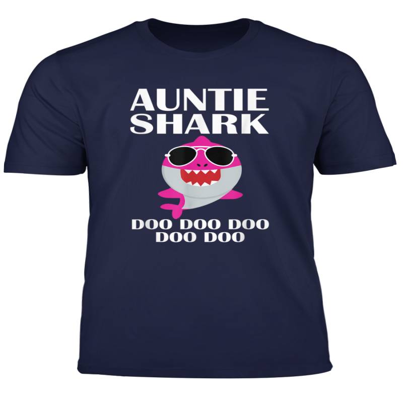 Auntie Shark T Shirt Doo Doo Doo Family Gift Shirt