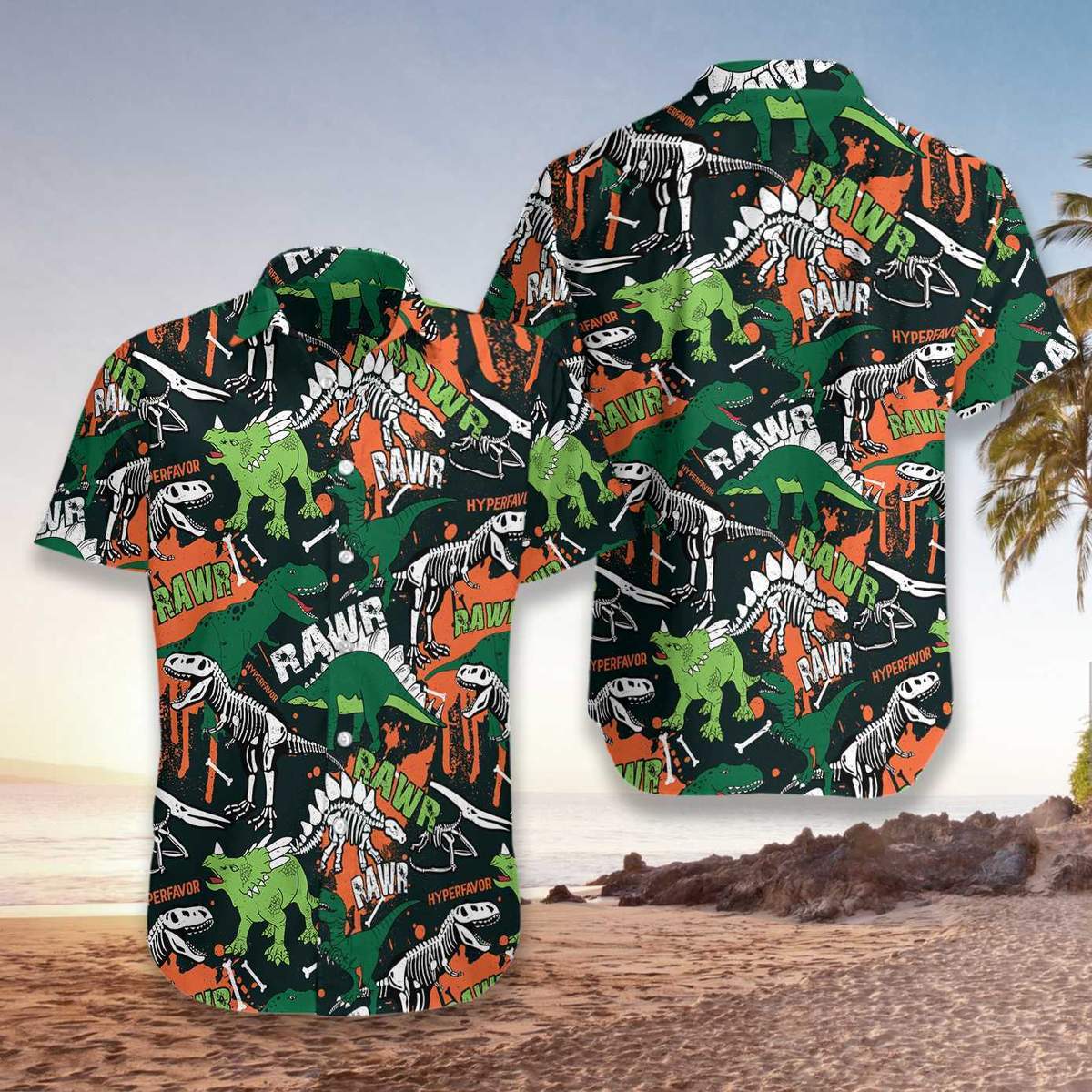 Rawr Dinosaur Hawaii Shirt For Men Women Ha86218