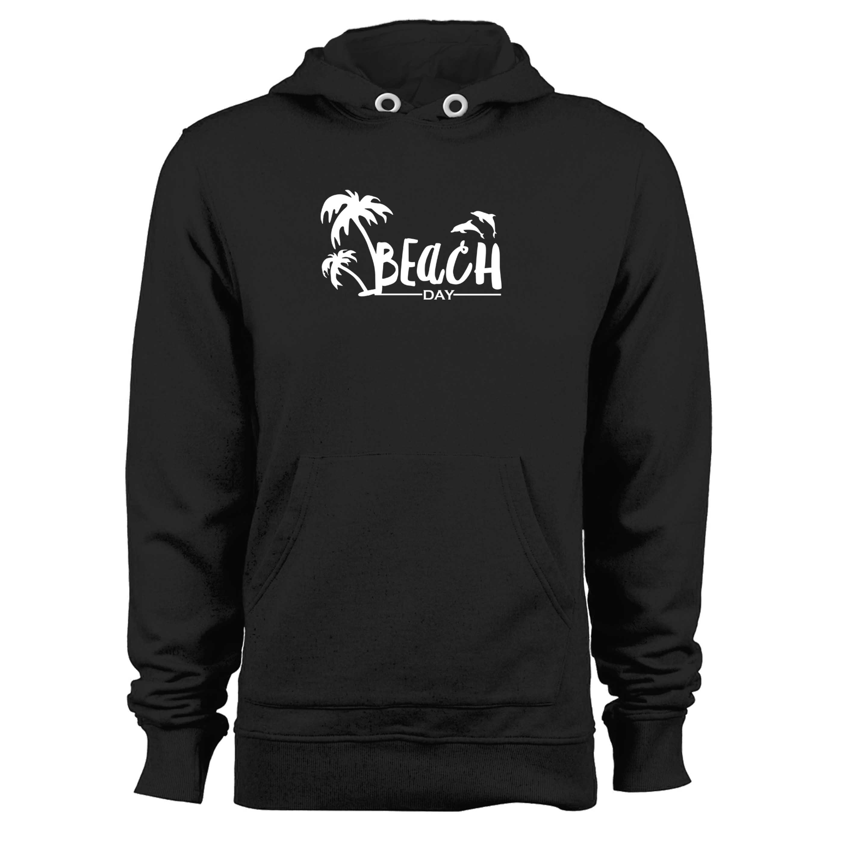 Beach Day Dolphin Palm Tree Unisex Hoodie