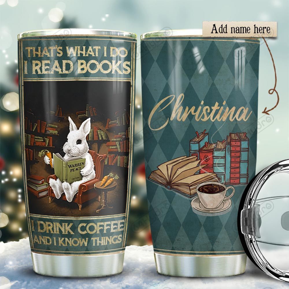 Rabbit Books Personalized Kd2 Hrx1411010  Stainless Steel Tumbler Travel Customize Name, Text, Number, Image