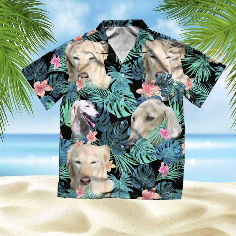 Taigan Hawaiian Shirt, Dog Summer Leaves Hawaiian Shirt, Unisex Print Aloha Short Sleeve Casual Shirt
