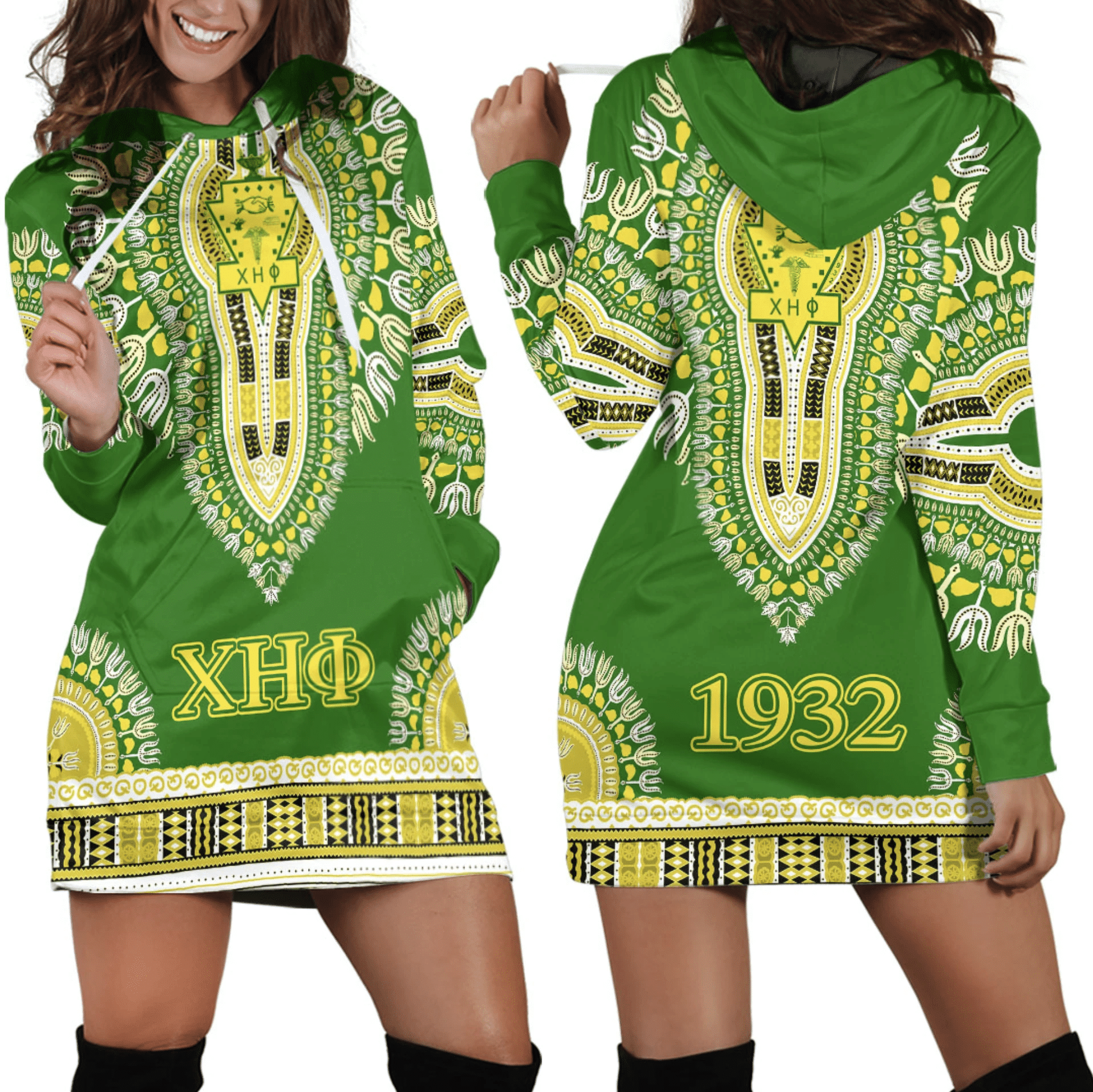 Chi Eta Phi Dashiki Hoodie Dress