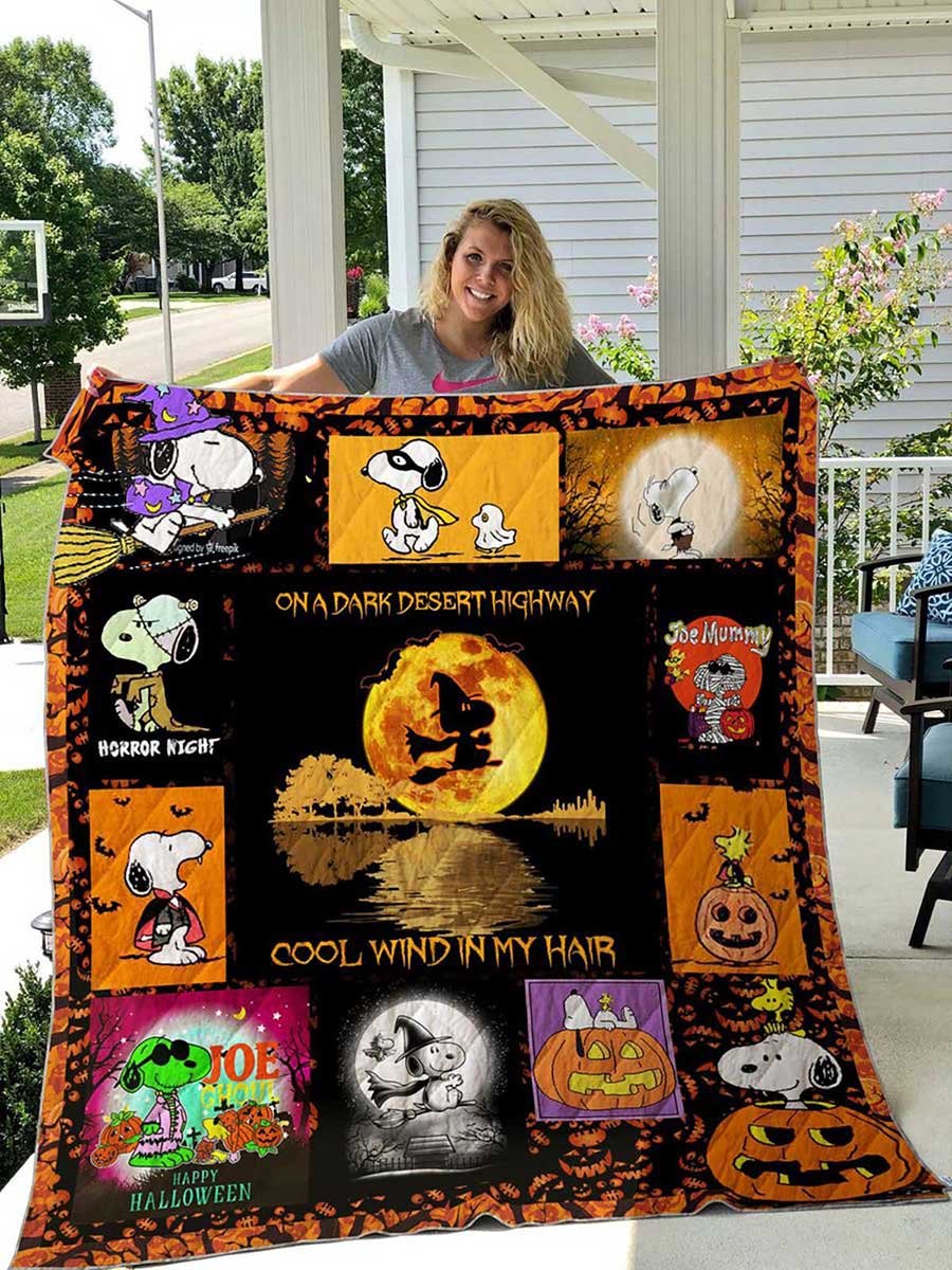 Gift Ideas Halloween Snoopy Quilt Blanket