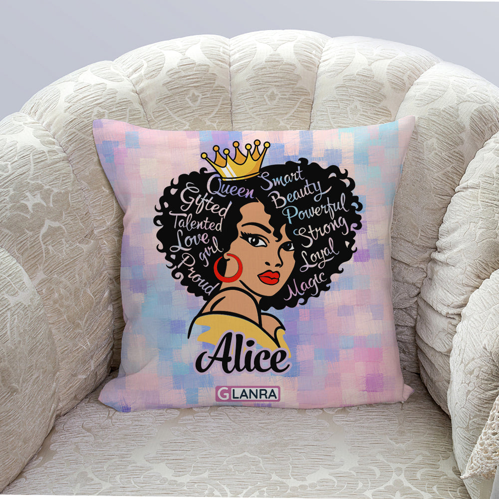 Black Queen Personalized Pillow (Insert Included)