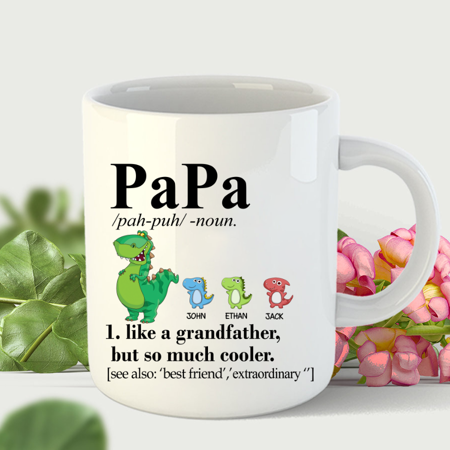 Papa Definition Kids Names Saurus Mug