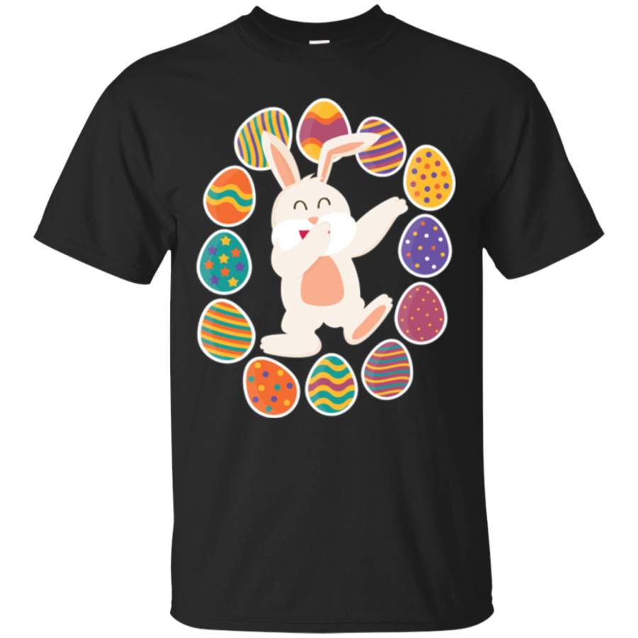 Cute Bunny Dabbing Around The Easter Eggs T-Shirt Gift