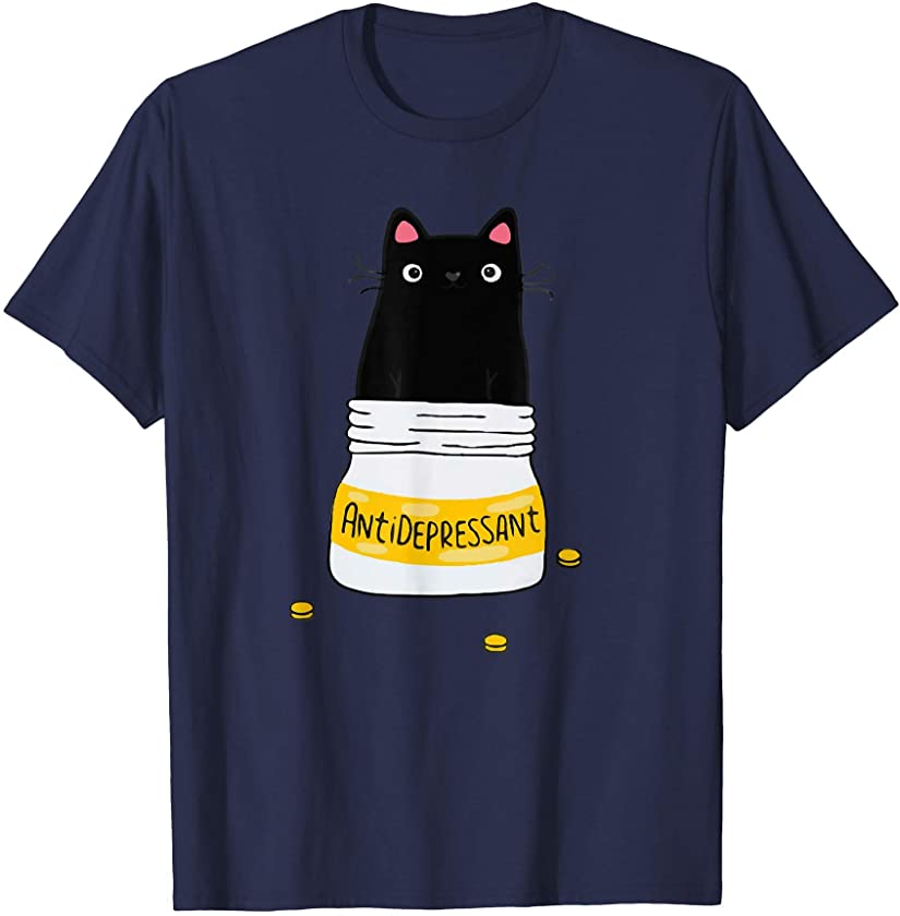 Cute Cat Kitten Antidepressant retro forensics theme T-Shirt