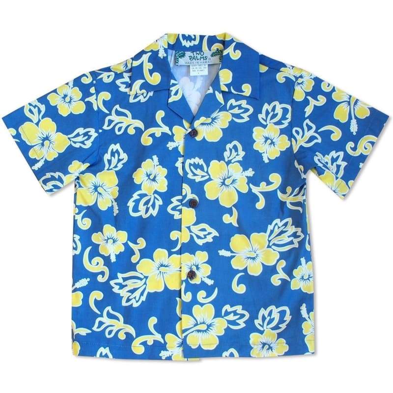 Hang Loose Blue Yellow Hawaii Boy Shirt Ha19979